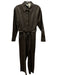Marissa Webb Size 2 Dark Brown Polyester & Polyurethane Pleather Snaps Jumpsuit Dark Brown / 2