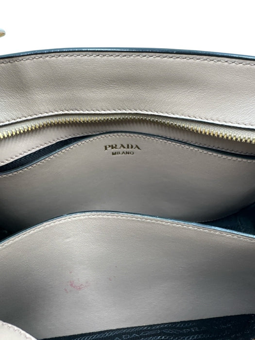 Prada Mauve Pink Saffiano Leather Gold hardware Zip Top Rectangle Crossbody Bag Mauve Pink / S