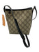 Gucci Beige & Black Coated Canvas Bucket Guccissima Magnetic Close Crossbody Bag Beige & Black / XS
