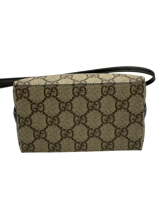Gucci Beige & Black Coated Canvas Bucket Guccissima Magnetic Close Crossbody Bag Beige & Black / XS