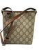 Gucci Beige & Brown Coated Canvas Bucket Guccissima Magnetic Close Crossbody Bag Beige & Brown / XS