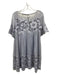 Holding Horses Size 4 Light Blue Cotton Lace Floral Slip Inc short sleeve Dress Light Blue / 4