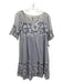 Holding Horses Size 4 Light Blue Cotton Lace Floral Slip Inc short sleeve Dress Light Blue / 4