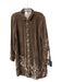 CP Shades Size S Brown Rayon Blend Collared Button Up Long Sleeve Dress Brown / S