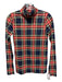 J. Crew Size XS Navy Blue, Red, Multi Cotton Long Sleeve Tartan Plaid Thin Top Navy Blue, Red, Multi / XS