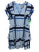 Lela Rose Size 2 Blue, Navy, White Acetate & Viscose Ruffle Cap Sleeve Dress Blue, Navy, White / 2