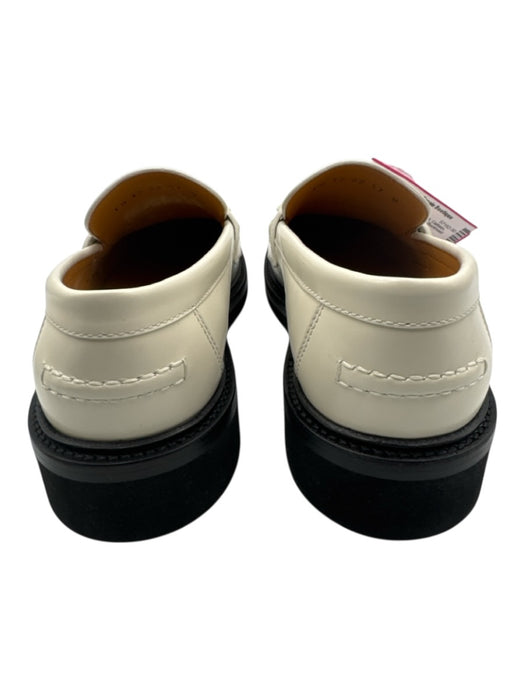 Christian Dior Shoe Size 37 Cream Calfskin Round Toe Logo Low Heel Loafers Cream / 37