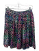 Kate Spade Size 4 Black & Multi Silk Speckled Shimmer Side Zip Above Knee Skirt Black & Multi / 4