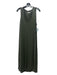 Madewell Size M Green Cotton Round Neck Sleeveless Burnout Side Slit Dress Green / M