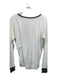 Lunya Size L White & Grey Pima Cotton Long Sleeve High Low Top White & Grey / L
