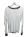Lunya Size L White & Grey Pima Cotton Long Sleeve High Low Top White & Grey / L
