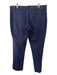 Tory Burch Size 12 Navy Cotton Mid Rise Textured Tapered Front Crease Pants Navy / 12