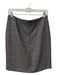 Akris Punto Size 4 Black & White Wool Blend Pencil Knee Length Back Zip Skirt Black & White / 4