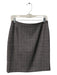 Akris Punto Size 4 Black & White Wool Blend Pencil Knee Length Back Zip Skirt Black & White / 4