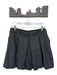 Tibi Size 10 Gray & Black Wool Pleated Skort Gray & Black / 10