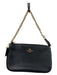 Coach Black Pebbled Leather Gold hardware Top Zip Chain Strap Logo Bag Black / XS