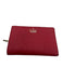 Kate Spade Red Saffiano Leather Zip Close Compartments Logo Wallets Red