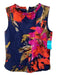 Trina Turk Size XS Navy, Pink & Orange Rayon & Cotton Sleeveless Abstract Top Navy, Pink & Orange / XS