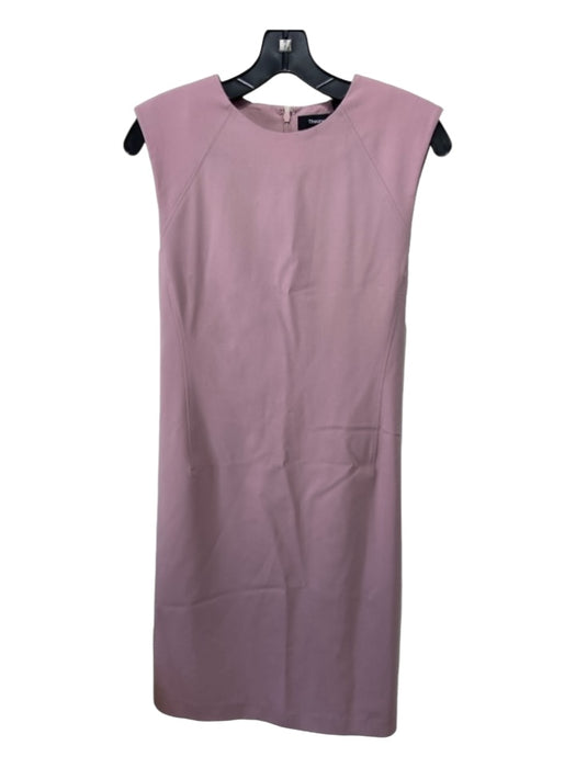 Theory Size 4 Dusty Pink Virgin Wool Blend Sleeveless Solid Darted Detail Dress Dusty Pink / 4