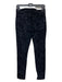 Saint Laurent Size 27 Black Cotton Blend Velvet Cheetah 5 Pocket Straight Pants Black / 27