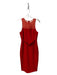 Jay Godfrey Size 4 Red Polyester Round Neck Sleeveless Mesh Detail Strap Dress Red / 4