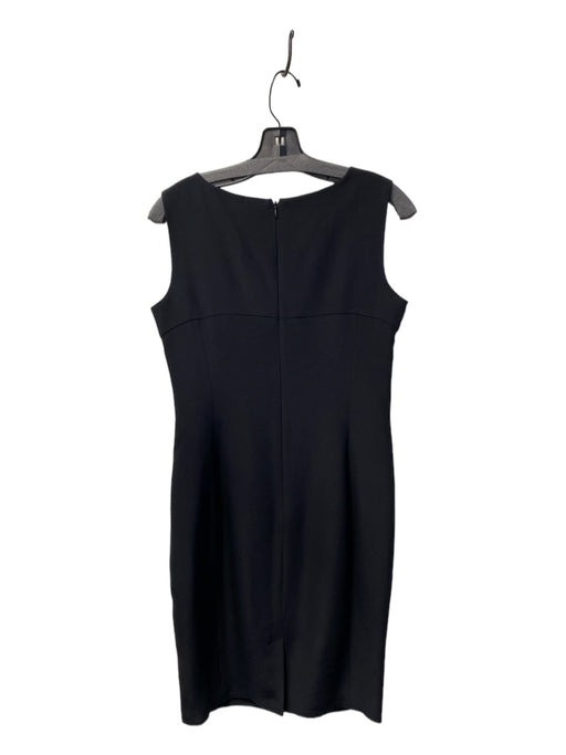 Armani Collezioni Size 4 Black Acetate Blend Scoop Neck Sleeveless Dress Black / 4