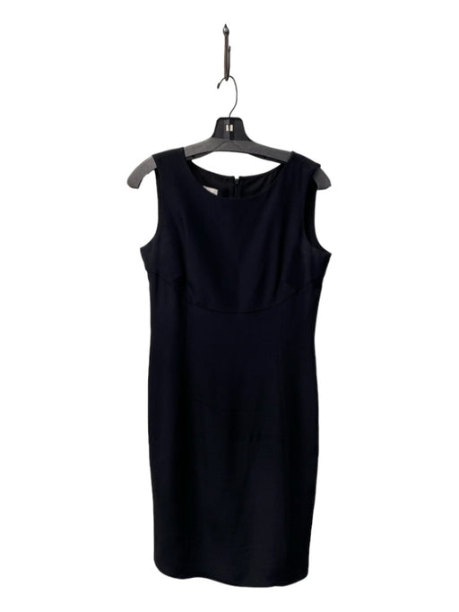 Armani Collezioni Size 4 Black Acetate Blend Scoop Neck Sleeveless Dress Black / 4