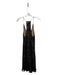 Stella McCartney Size 40 Black & Brown Rayon Blend V Neck Spaghetti Strap Dress Black & Brown / 40