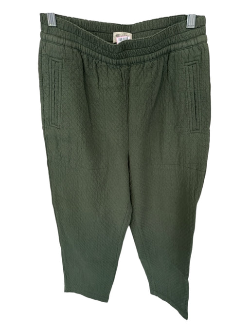 Madewell Size S Army Green Cotton Elastic Waist Textured Jogger Pants Army Green / S