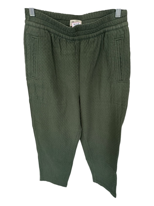 Madewell Size S Army Green Cotton Elastic Waist Textured Jogger Pants Army Green / S