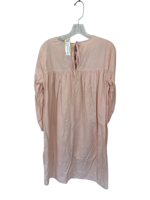 MNG Size 4 Peach & brown Cotton Long Balloon Sleeve Embroidered Flowers Dress Peach & brown / 4