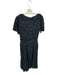 Madewell Size 2 Black & Blue Cotton Short Sleeve Flowers Buttons Maxi Dress Black & Blue / 2