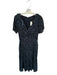 Madewell Size 2 Black & Blue Cotton Short Sleeve Flowers Buttons Maxi Dress Black & Blue / 2