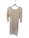 Moon River Size XS Cream & Tan Viscose Blend Long Balloon Sleeve Striped Dress Cream & Tan / XS