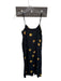 Madewell Size 2 Black & Yellow Polyester Spaghetti Strap Flowers Buttons Dress Black & Yellow / 2