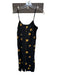 Madewell Size 2 Black & Yellow Polyester Spaghetti Strap Flowers Buttons Dress Black & Yellow / 2