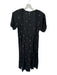 Madewell Size XS Black & Purple Cotton Short Sleeve Embroidered Flowers Dress Black & Purple / XS
