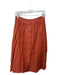 Madewell Size 4 Rust Cotton Buttons A Line Midi Skirt Rust / 4