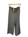 Madewell Size S Brown & Black Polyester Blend High Waist Plaid Wide Leg Pants Brown & Black / S