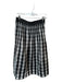 Madewell Size 4 Black & White Cotton & Silk Checkered A Line Midi Skirt Black & White / 4