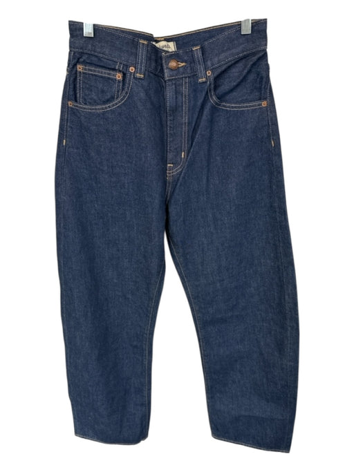 Madewell Size 26 Dark Wash Cotton Blend High Waist Barrell Leg Jeans Dark Wash / 26