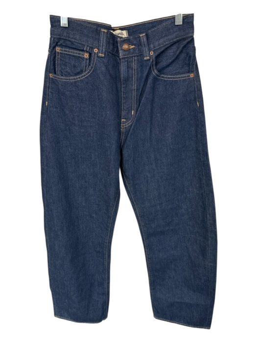 Madewell Size 26 Dark Wash Cotton Blend High Waist Barrell Leg Jeans Dark Wash / 26