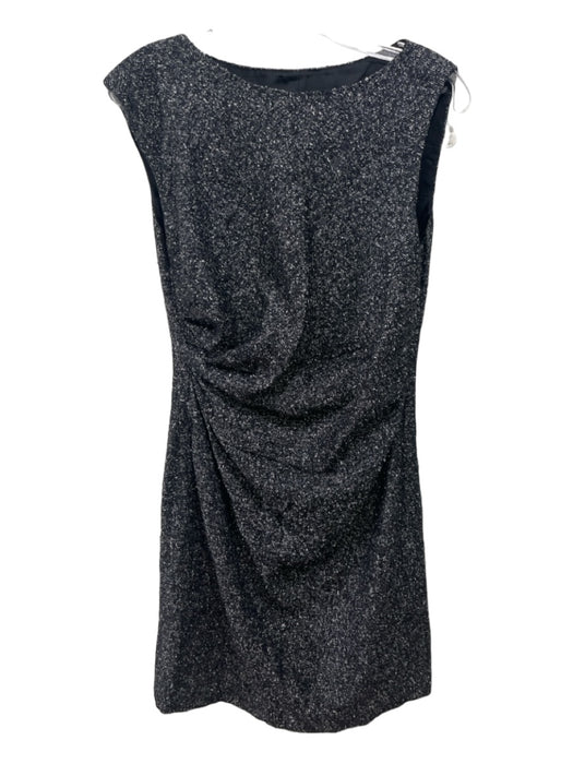 Valentino Size 6 Black Missing Fabric Ruched Sleeveless Speckled Dress Black / 6