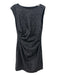 Valentino Size 6 Black Missing Fabric Ruched Sleeveless Speckled Dress Black / 6