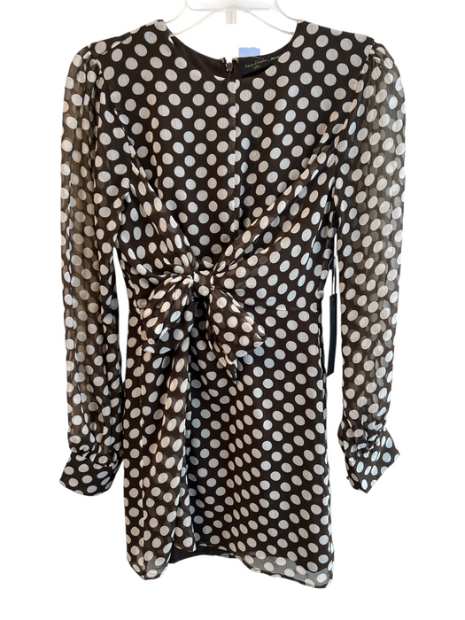 House of Harlow x Revolve Size S Brown Polyester Crew Neck Long Sleeve Dress Brown / S