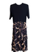 Ted Baker Size 3 Black & Purple No Fabric Tag Crew Neck 1/2 Sleeve Dress Black & Purple / 3