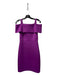 Belle Badgley Mischka Size 2 Purple Polyester Cold Shoulder Back Zip Dress Purple / 2