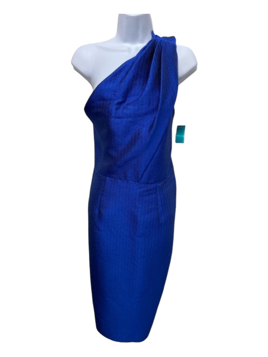 ML Monique Lhuillier Size 10 Cobalt Blue Polyester Blend One Shoulder Dress Cobalt Blue / 10