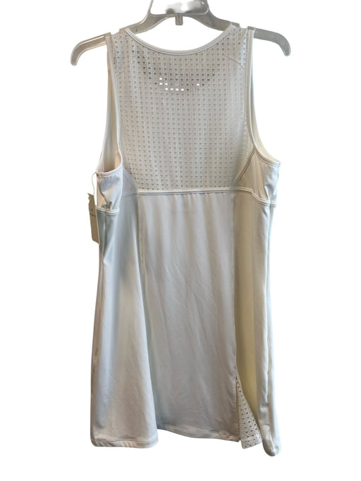 Tuckernuck Size XXL White Polyester Sleeveless Round Neck Knee length Dress White / XXL