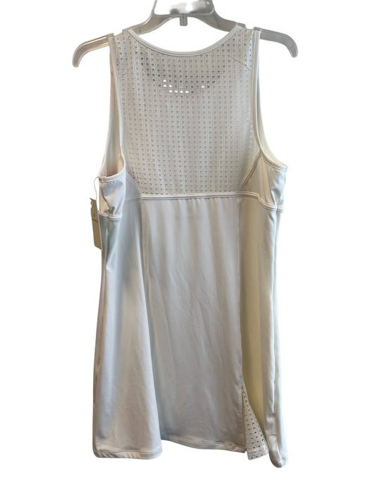 Tuckernuck Size XXL White Polyester Sleeveless Round Neck Knee length Dress White / XXL